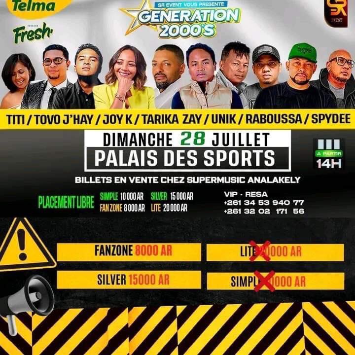 nadanse_mdg_fr's tweet photo. 🔥GENERATION 2000'S🔥
⭐️Joy K & Na'Danse ⭐️
Anafana ny sehatra miaraka amin'i Joy K izahay ao amin'ny Palais des Sports Mahamasina rapitso.
Tongava daholo e 😘❤️
📞0388901445
.
#generation2000 #joyk #joyknadanse #nadanse #nadansemadagascar #nadansemdg #nadansemada https://t.co/i9AfgojlVk