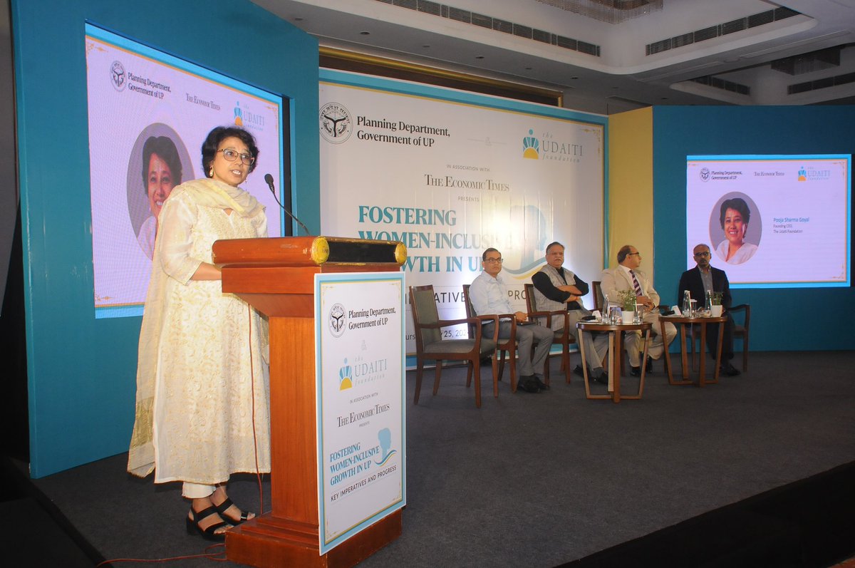 poojasgoyal's tweet photo. Mission Unnati launched by Planning dept of #UP is a big step towards increasing #FLFPR in the state. The conclave 'Fostering women inclusive growth in UP' brought together leaders from govt, pvt sector, civil society, academia to move the needle on FLFPR in state https://t.co/MnBOlC2WwA
