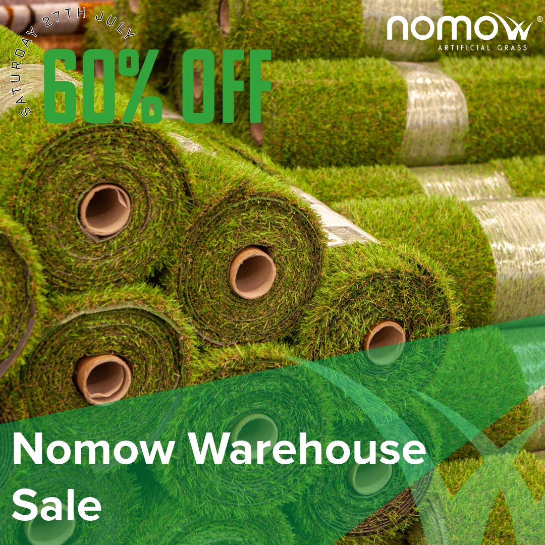 The doors are open for our biggest-ever warehouse sale! 🤩

Call in today and get artificial grass for just £4 p/sm! 🌿

🌱 Event Details:
Date: 27/7/24
Location: Nomow's Doveholes Warehouse, SK17 8BJ
More info: facebook.com/share/xv9mzY5p…

 #Nomow #ArtificialGrass #Gardening #Sale