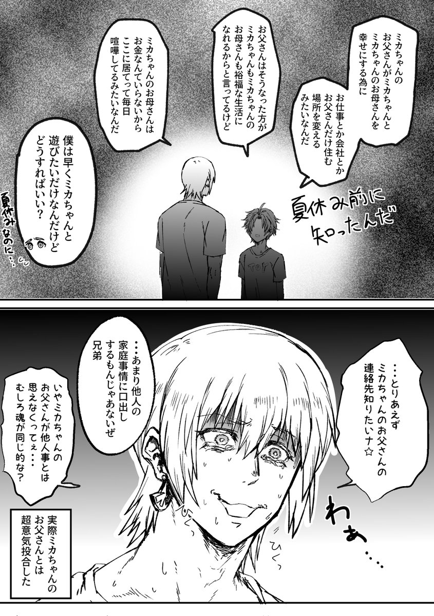 ※謎時空現パロ
※金髪疑似親子
夏休みの宿題をまあまあ手伝ってくれる方のパパたち 