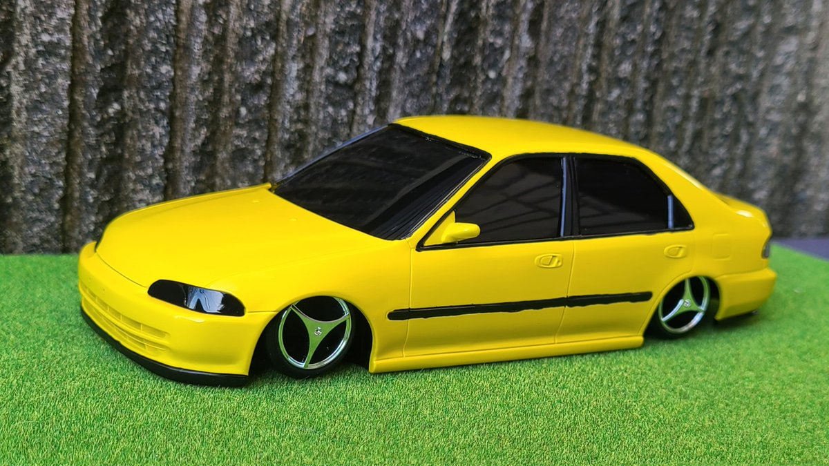 ___gaaaku___'s tweet photo. シビックフェリオ完成です
静岡ホビーショーでGET!した新製品のミニ四駆用3スポを早く使ってみたくて!
いい感じになったかな~
4枚目の写真の角度が当時の雑誌感ムンムン👍️
#124scale
#USDM
#北米仕様
#civicferio
#lowridercompact https://t.co/qfAMD750RJ