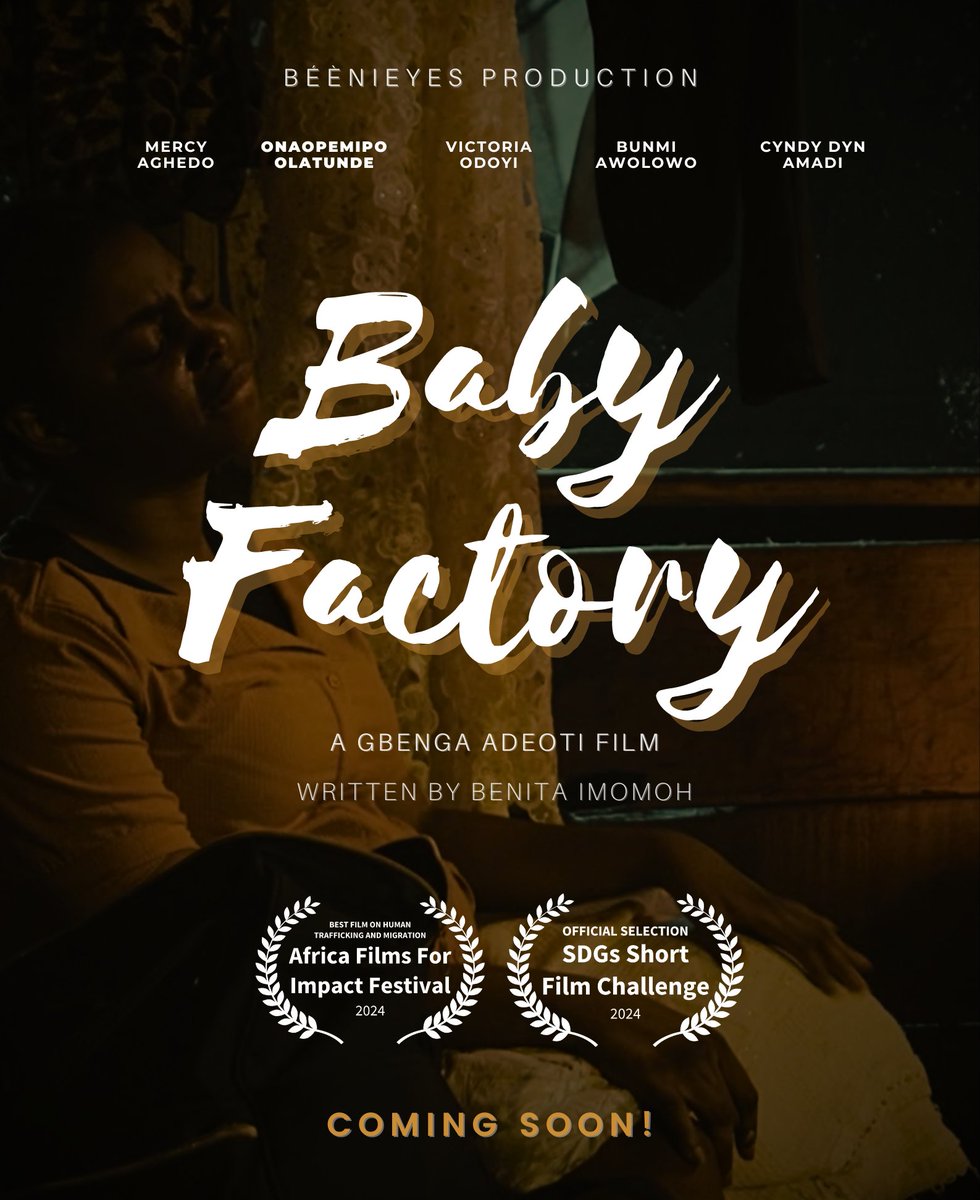 Gbengadeoti's tweet image. I've been very stubborn to release this short film #BabyFactory since 2022, but I'm very glad it won the category for Best Film on Human Trafficking and Migration in the Africa Films for Impact Festival #AFFIF2024. Congratulations to all the nominees and the #BabyFactory team🫶🏾
