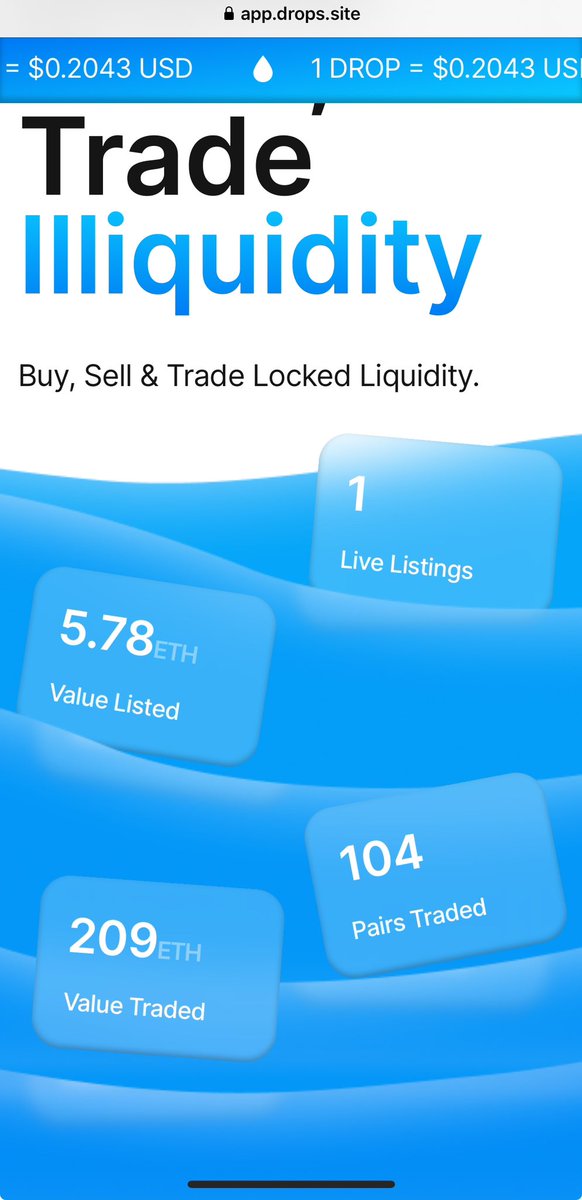 degenApe22's tweet photo. Billions of $ sit illiquid in lockers awaiting the unlock date 

$DROPS changes this completely, facilitates the safe trade of locked Liquidity on multiple chains

LP loans coming soon too

209E traded in a few months with over 20E in rev/burn for holders

$2m mc undervalued AF https://t.co/m9BBr13Dyv