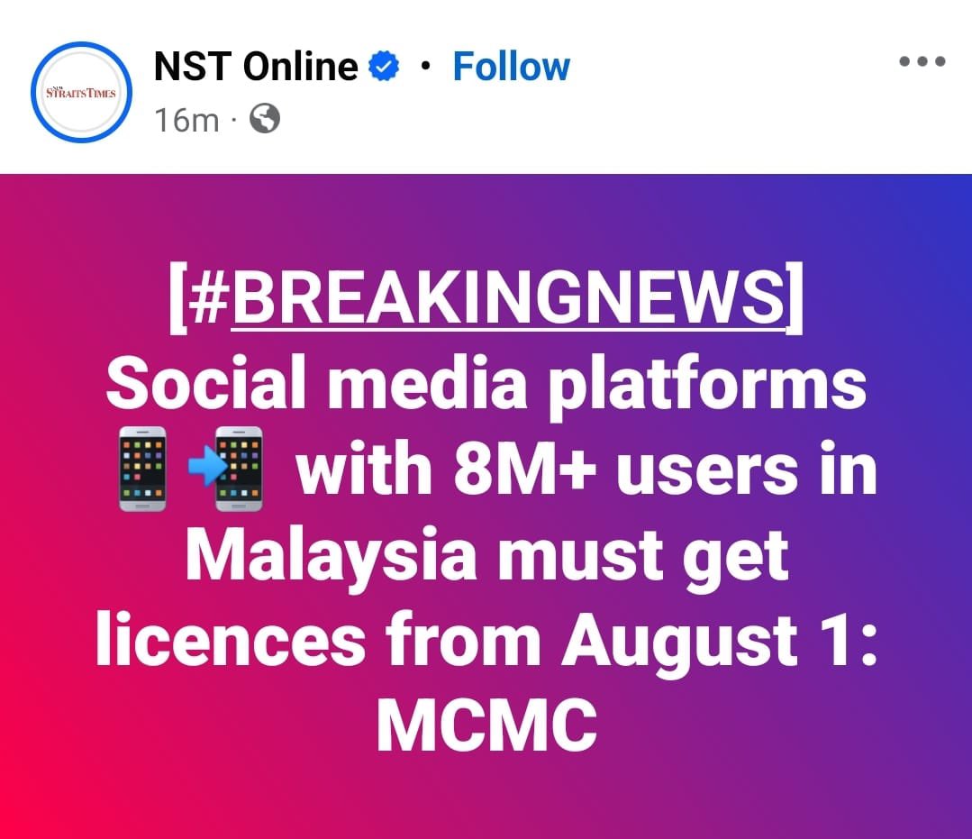 SyedAkramin's tweet image. SAH! MCMC lesenkan platform media sosial. Pengguna tak perlu apply lesen.

Ya, memang patut pun. Sekarang ni, perompak semua menyorok di belakang media sosial.

Duit orang tua kita kena curi melalui scam, tapi tak boleh nak tangkap sebab penyedia media platform tak bagi