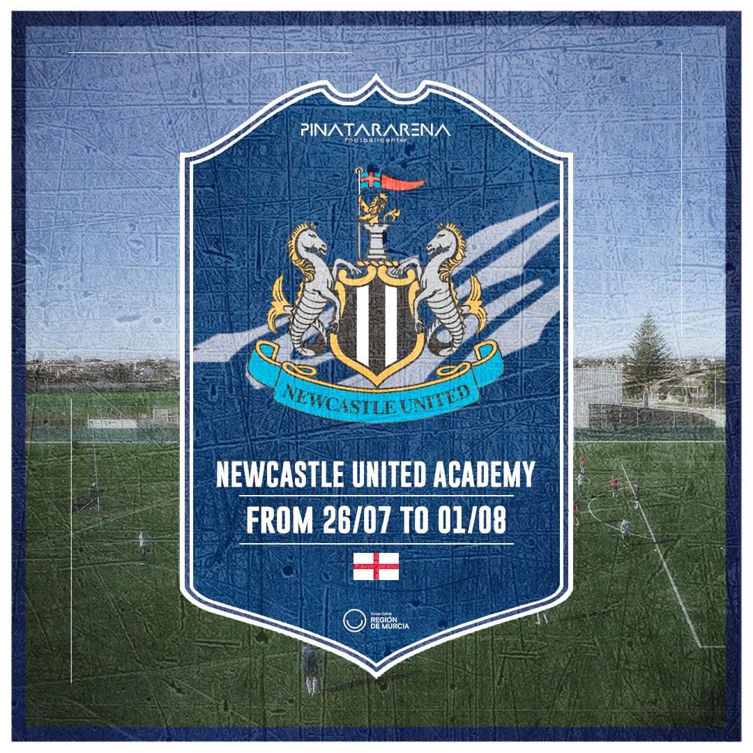 Damos la bienvenida a la Academia del Newcastle United en Pinatar Arena! ¡Los jóvenes Magpies estarán en Pinatar Arena del 27 de julio al 1 de agosto!🌟

Han elegido nuestras instalaciones para su concentracion de pretemporada.

Demos una cálida bienvenida al Pinatar Arena! 🎉