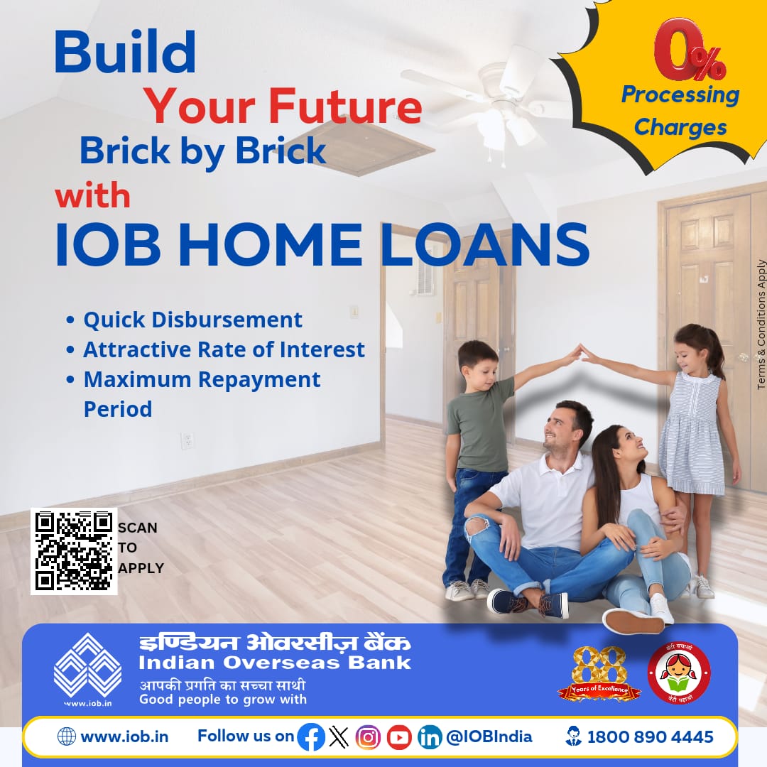 IOBIndia's tweet photo. Dreaming of your perfect home? At Indian Overseas Bank, we make homeownership dreams come true with our flexible and affordable home loan options. Start your journey today and step into your dream home with ease! #IOBHomeLoan  
https://t.co/X9x6DkbIT8

#IOB #IndianOverseasBank #DFS #RBI #homeloans #housingloan #homedecor #homeimprovement #home #house #loanservices #banking #PSB #Bank #purchase #construction #loan #loans #loanapproval