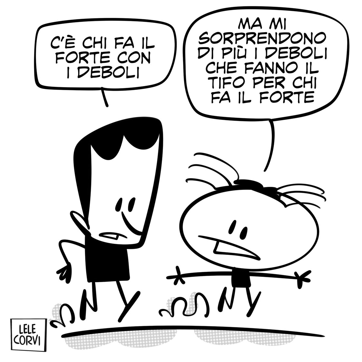 Che ne pensate? Qual è il vero significato della forza? 💪✨
👉 Lasciate un commento qui sotto e condividete la vostra opinione!

#Satira #RiflessioniSociali #Humor #Vignette