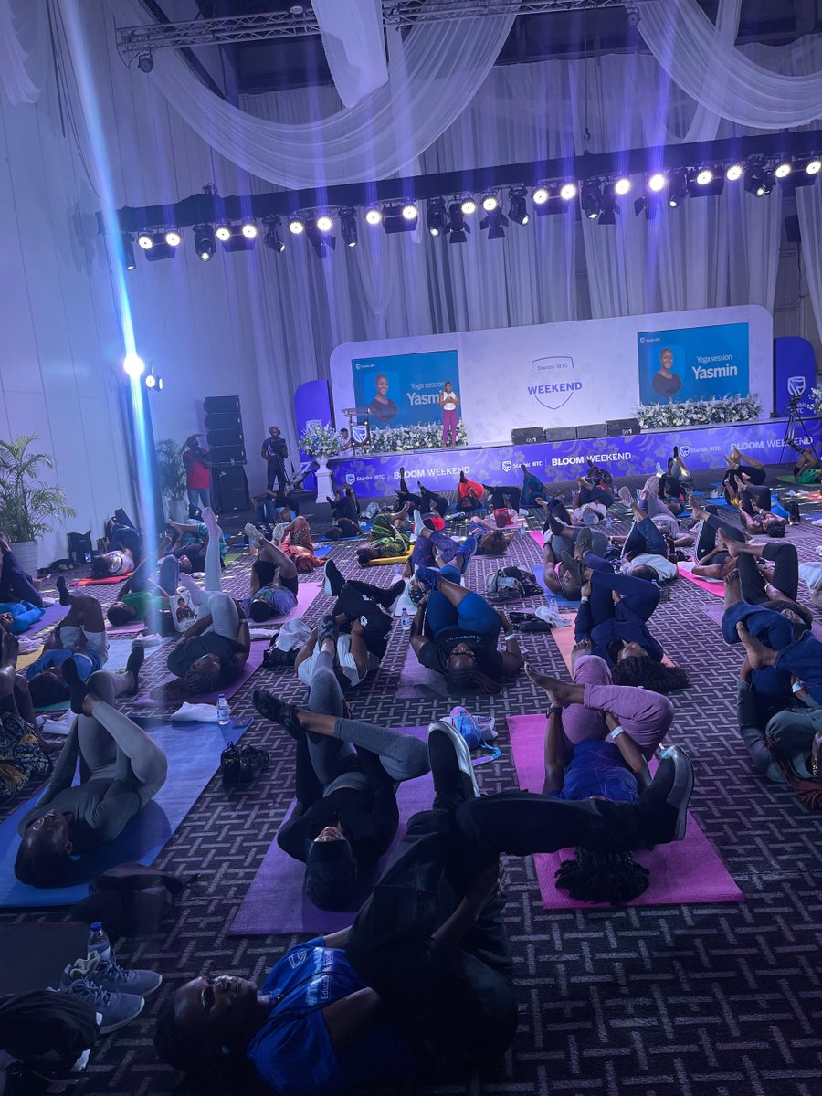 StanbicIBTC's tweet photo. Snippets from the ongoing #BloomWeekend yoga session happening at Landmark Event Centre, Victoria Island, Lagos.
Join us ladies as we embrace fitness and wellness π§ββοΈπͺπΎ
#StanbicIBTC https://t.co/Xuuud6FNaR