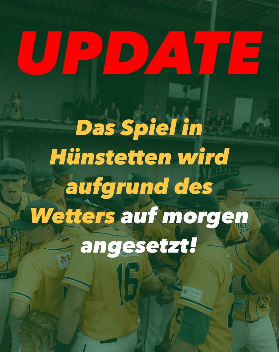 Das Spiel in Hünstetten wird wetterbedingt auf morgen verschoben