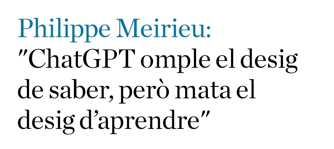 A mesura que més integro ChatGPT a la meva vida, més penso en aquesta frase i més encertada em sembla.