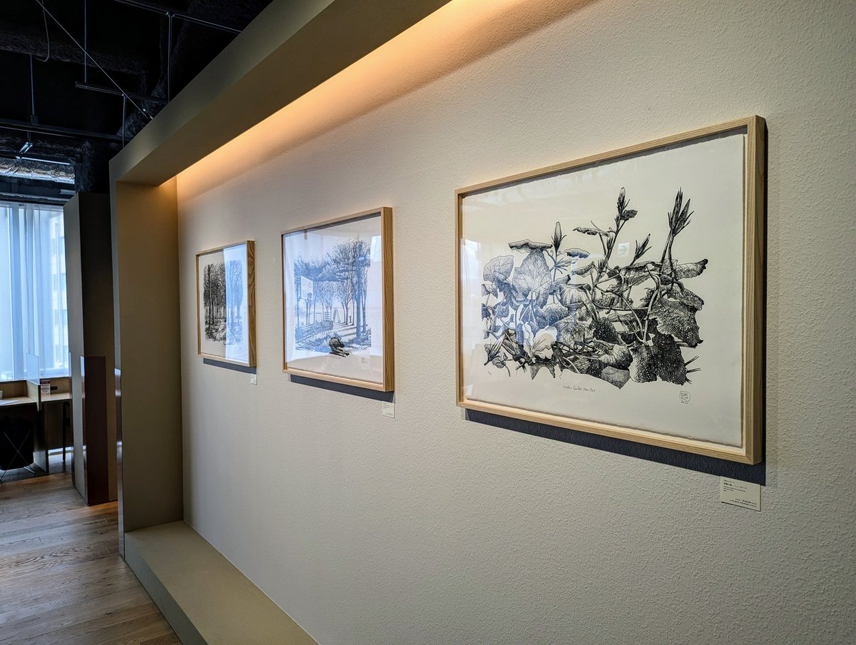 吉見が展示してるウォールの奥のウォールでは大岩オスカールさんの作品たちが！

@京都蔦屋書店SHARELOUNGE