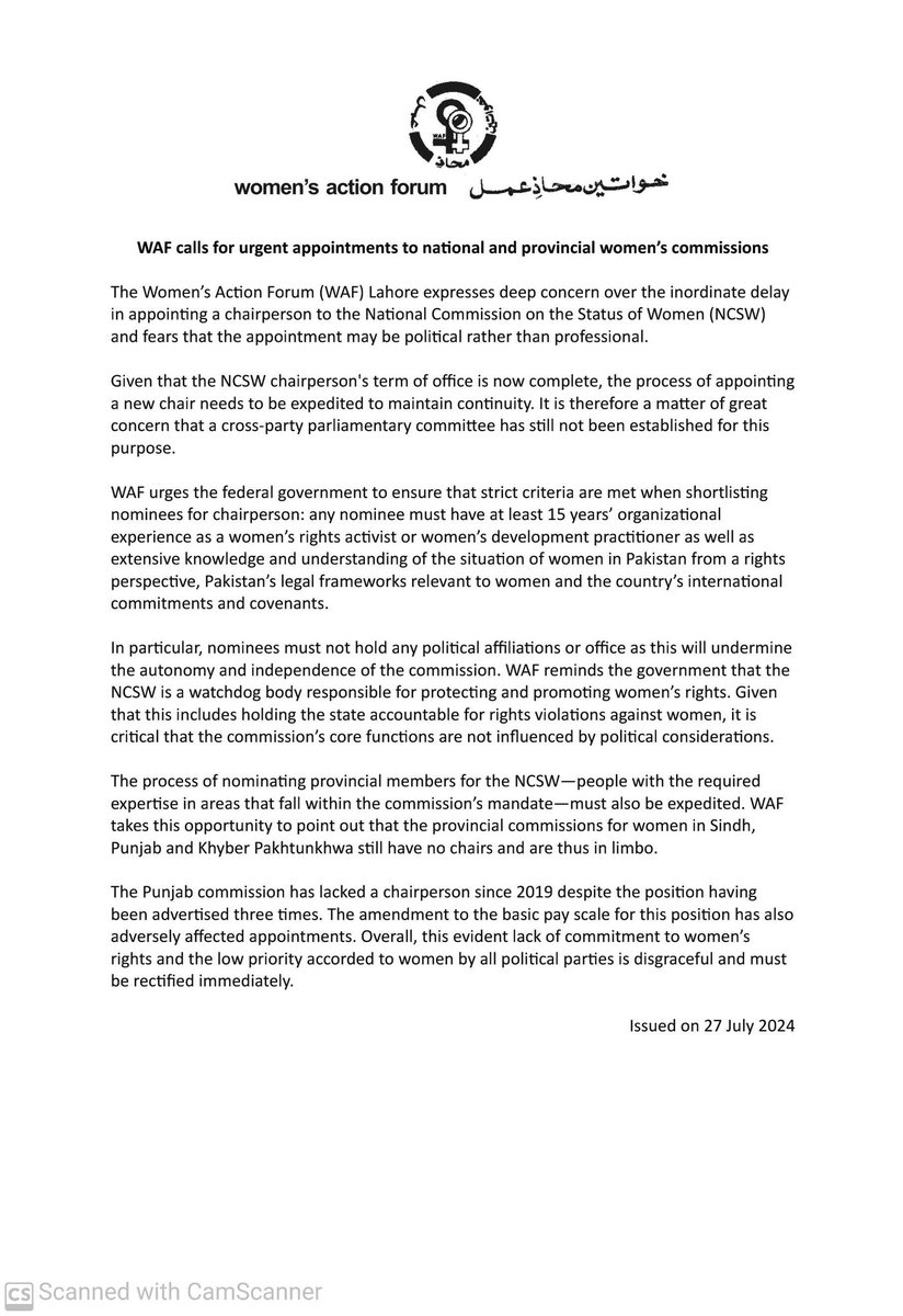 Women's Action Forum - Lahore tweet media