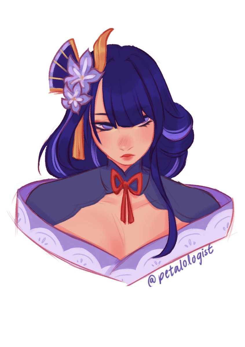 petalologist's tweet image. raiden sketch! 🌸⚡️🍡 #raidenei #raidenshogun