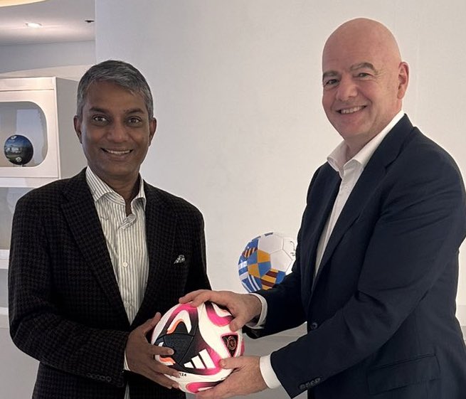 HKurusee's tweet photo. ‼️Maldives President’s Chief Trade Advisor Mr. @JanahMohamedAli’s son Mr. Ahmed Jasim Jana is dating @FIFAcom President @FIFANTINO’s daughter.

So Infantino has put Janah in Maldives🇲🇻@MaldivesFA’s normalising committee. This normalising committee was formed for up to 12 months to fix governance issues and remove corruption. But we’re seeing Infantino using his power to help his daughter’s to be father in law.

Janah is also in a lot of debt. It was just last week Homeland Ministry of Maldives published his company Hotel and Resorts’s name for not paying foreign workers. Janah is a human trafficker. Even the Maldivian President @MMuizzu is thinking of removing him as his Chief Trade Advisor due to these issues with Janah.

FIFA must look into this as this does not look good on FIFA.

FIFA President must not use nepotism and corruption like this. @RonaldoW7_ @SportyJosh6 @leylahamed @FIFAWorldCup