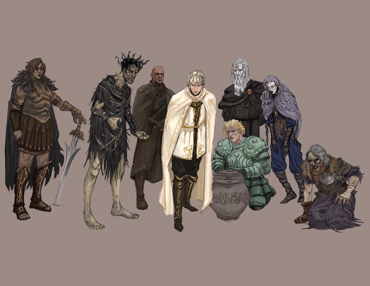 Elden Ring; how I pictured Miquella’s followers.