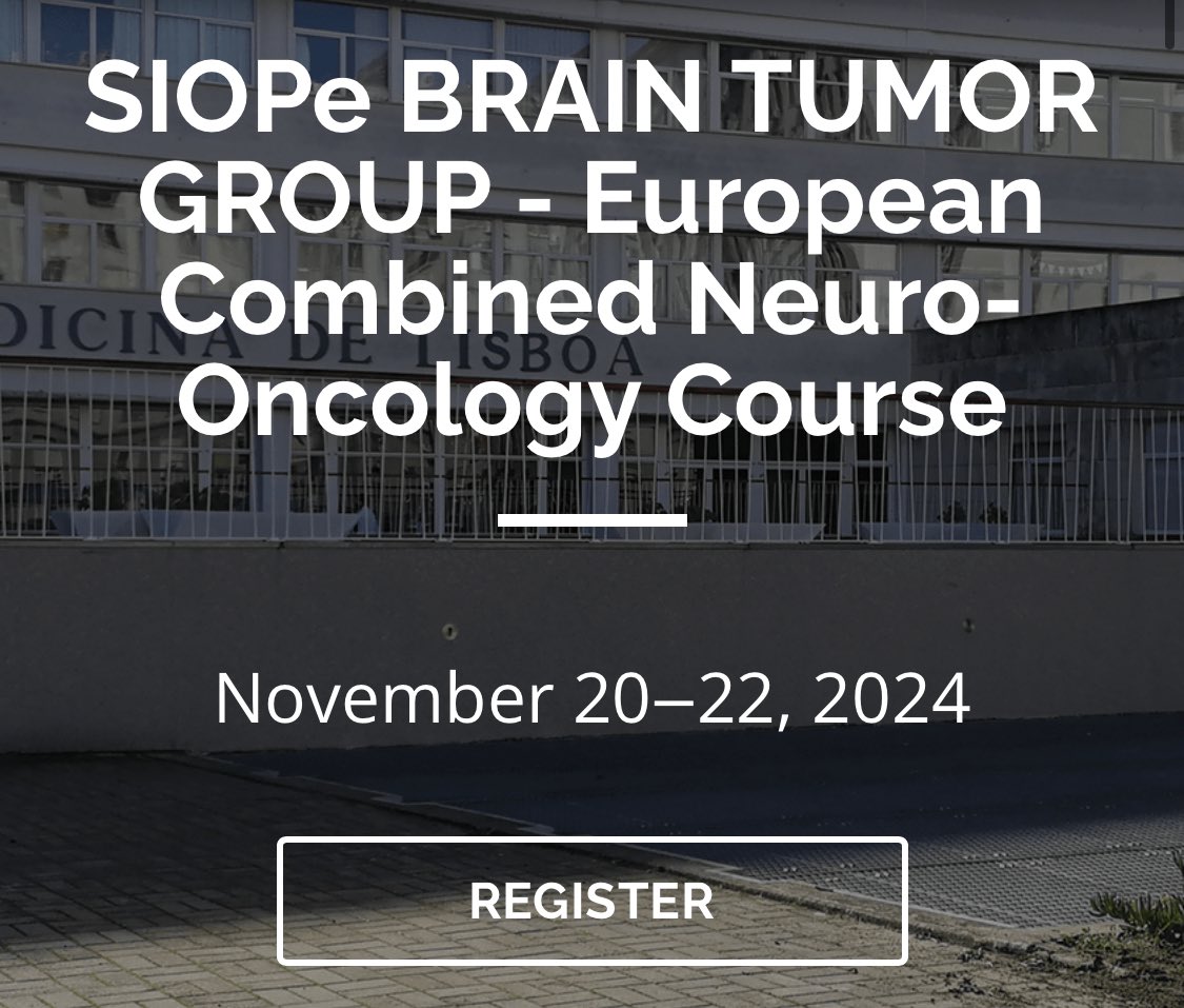 CamiSatragno's tweet photo. Honored to be part of the organization of SIOPe BTG - European Combined Neuro-Oncology Course. 

Join us in Lisbon, November 20-22!🧠🎗️

This year, we have many exciting new initiatives. 
Check out our new website! 

Register now!
https://t.co/fjazBFS9b1 https://t.co/JXy5pse4Wb