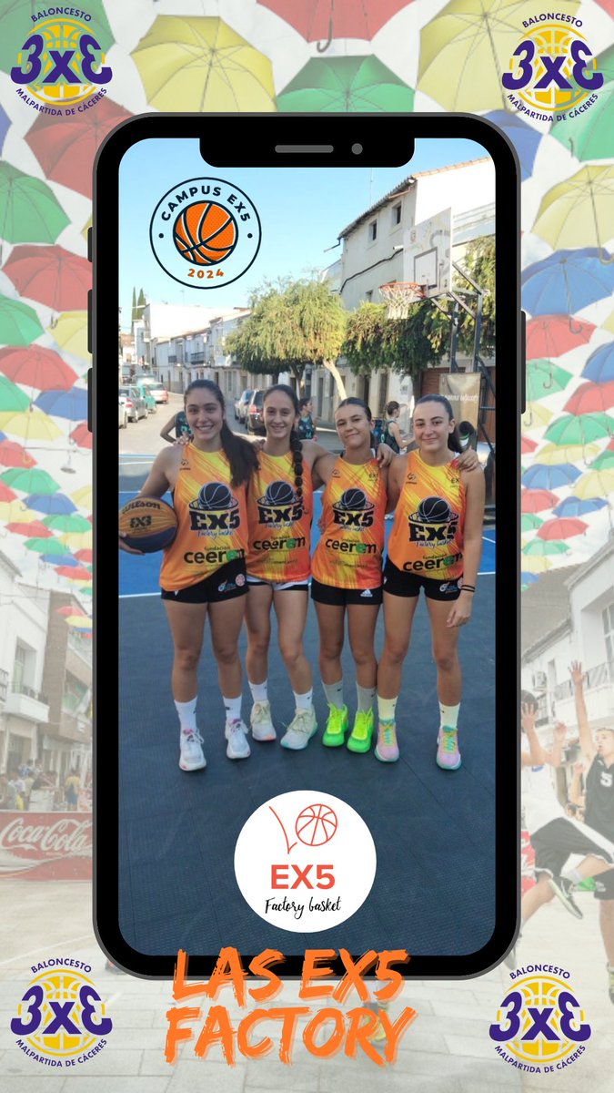 Cuidado el EQUIPAZO que participa en el 3x3 de Malpartida de Cáceres. Las “Ex5 Factory”, lo que os decimos FAMILIA cuando pasas por nuestro campus. 

🍀 ¡Mucha suerte para todos los campistas que participan en el día de hoy en el 3x3 🏀! 

<a href="/EM_DAM/">🙂‍↔️🫠😶‍🌫️🥲🥹🫥</a>
<a href="/FExB/">Federación Extremeña de Baloncesto</a>