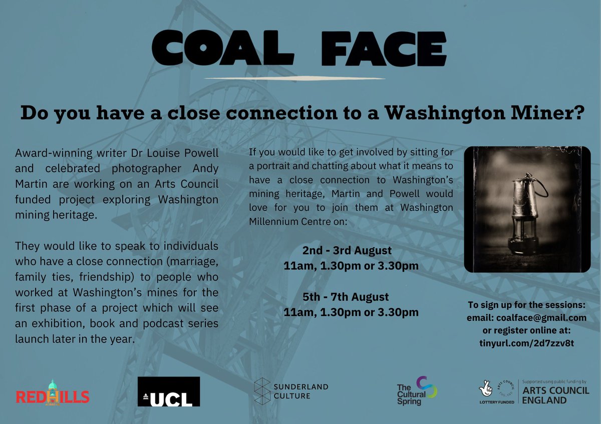 On the lookout for the final few participants for the next leg of the Coal Face project. We're back in Washington, speaking to and photographing people with a mining connection - details below. Just 3 slots available now, all on Weds 7th August. Please share/RT, thanks!