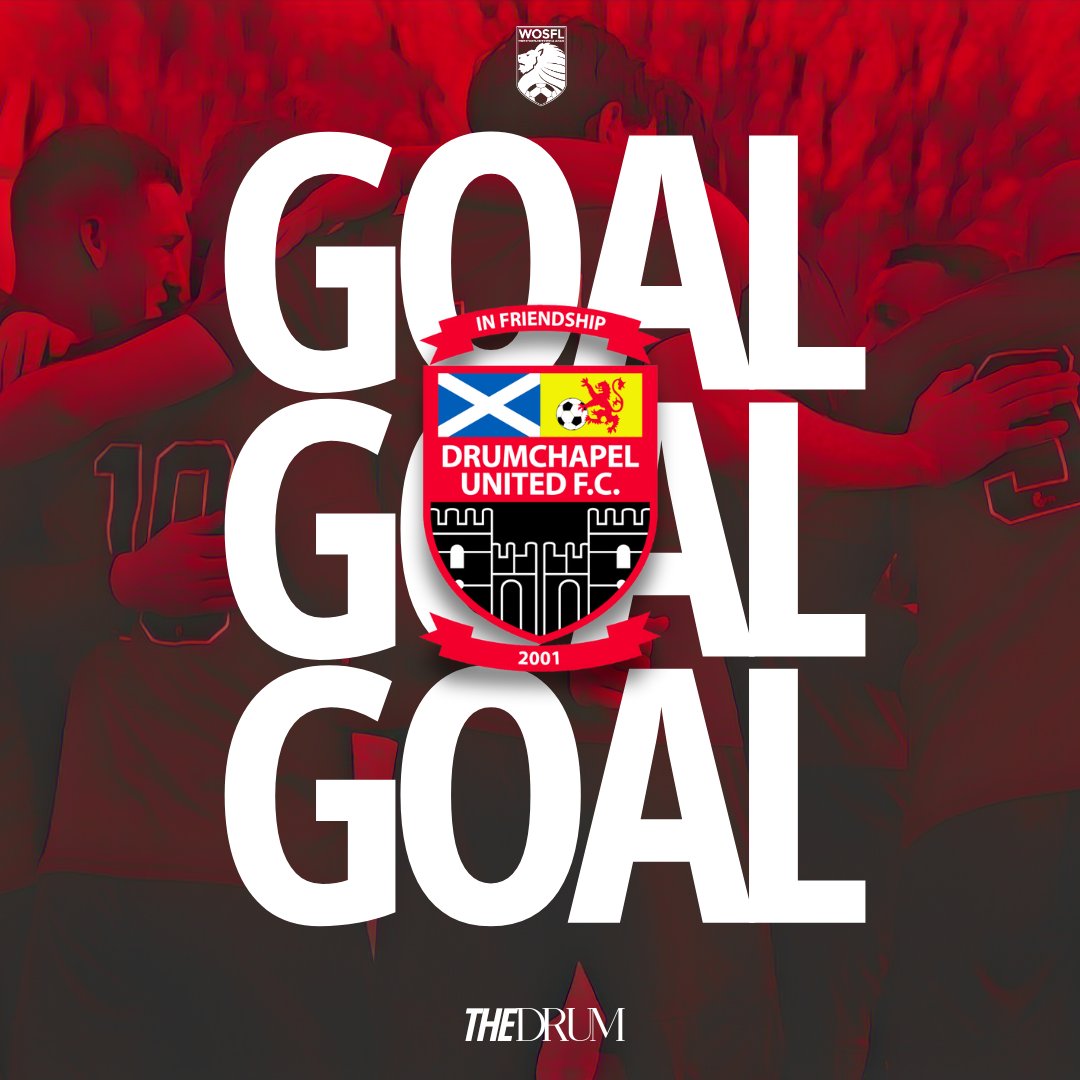 Gooooalllll Drumchapel!! Callum Mackenzie equalises with a neat finish. 1-1

#DRUHUR | 🔴⚫️🥁