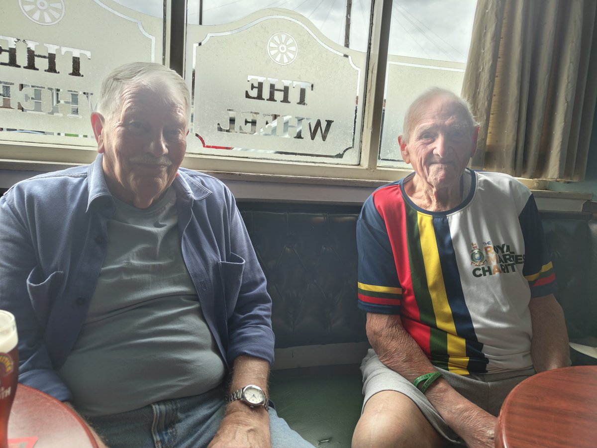 skybluepilgrim's tweet photo. @DrHelenFry Spent the afternoon in company of the D-Day landings veteran. 99, 100 in November. Chap on the right, Landed at sword. Not many left. Some amazing stories . https://t.co/g0ac7tX0ID