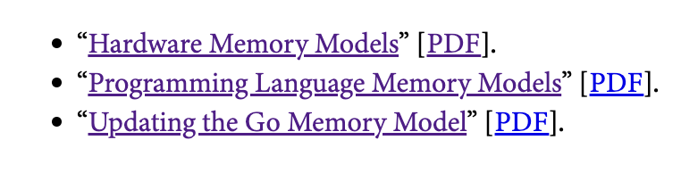 ludwigABAP's tweet image. Another bang I read thru earlier this week: a series of writing on hardware & programming languages memory models + Go's memory model, written by @_rsc (TL at Google for Go)