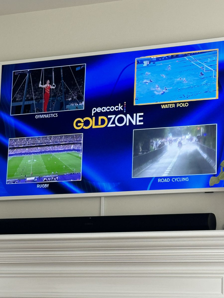 BrewCity11's tweet photo. @peacock we love gold zone but can you shrink your logo. It takes soo much space https://t.co/UEtcP6EWVE