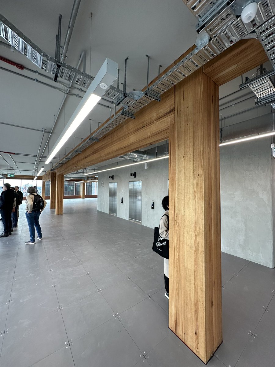 richkingdesign's tweet photo. Open house Melbourne 
T3 Collingwood building by JCB Architects
Great to see this innovative, sustainable office development that uses mass timber

#commercialofficedesign #architecture #openhousemelbourne #workplacedesign #innovation #innovativedesign #sustainability #masstimber https://t.co/AaueBIAnZx