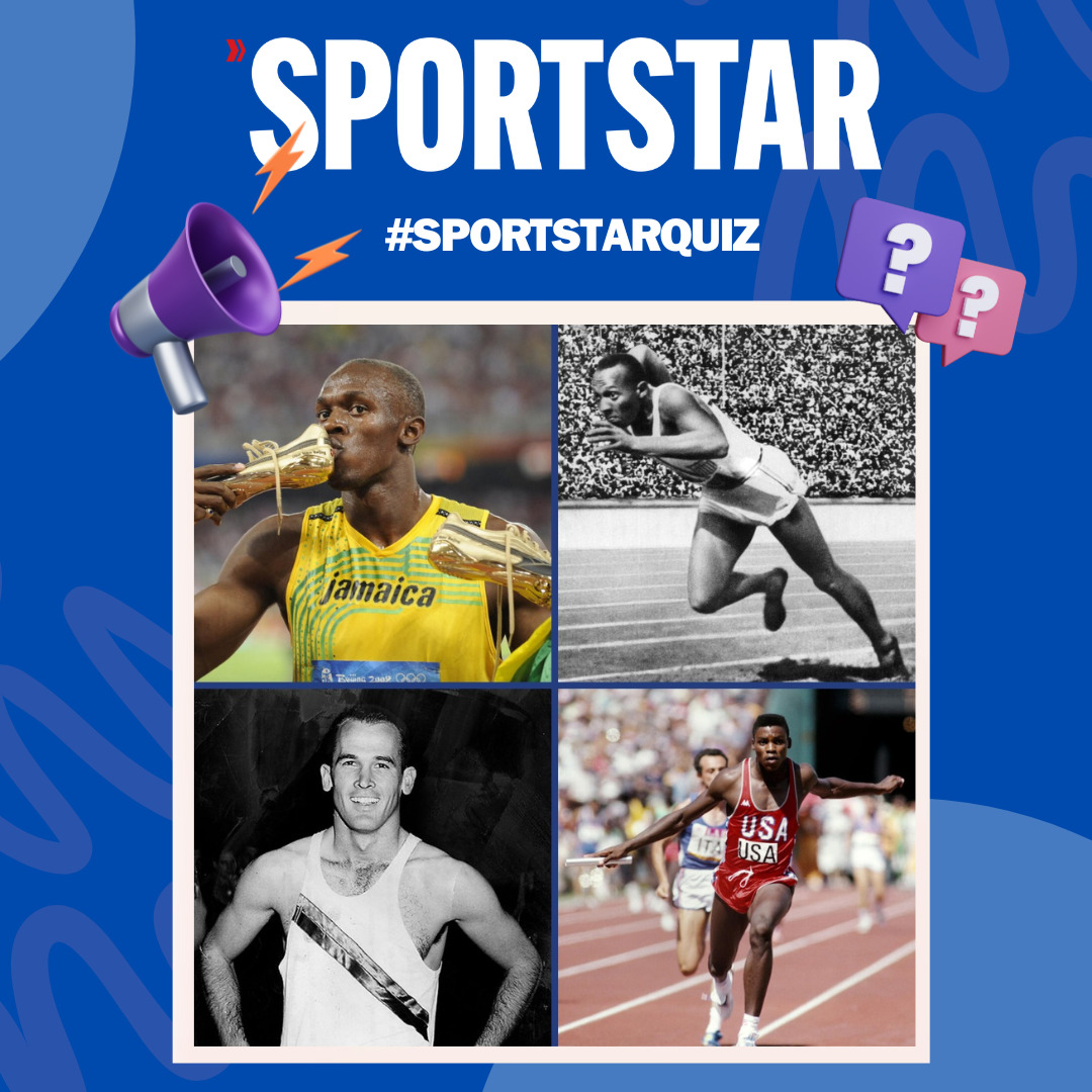 Here is the first question!

What rare feat connects these four track and field Olympic champions?  🤔 #SportstarQuiz

The first week's winners will be announced on Aug. 3