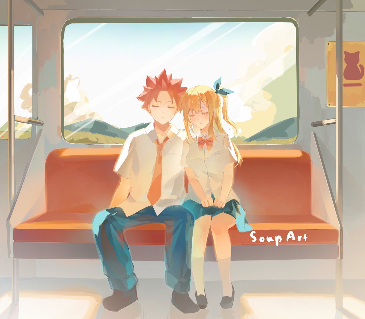 Actually I was going to post this on Nalu Day but because it was quite simple I drew another one 

#FairyTail
#Nalu #ナツルーの日  #ナツルー #FairyTail100YearsQuest #natsu #lucy