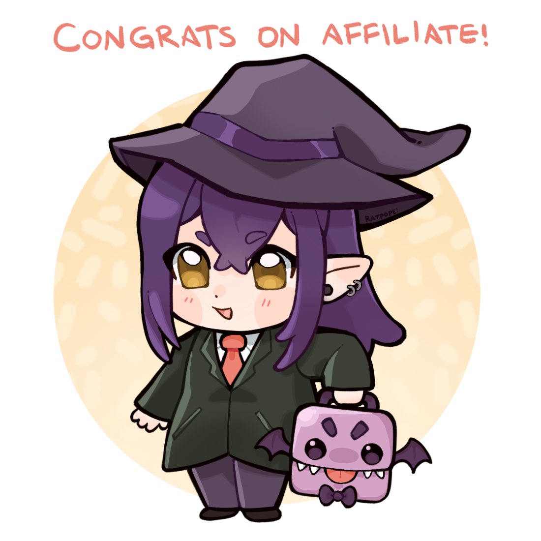 AnnaTheWitch_'s tweet photo. 2PM EST TODAY! First stream as an AFFILIATE on twitch! Gonna play some chat centered games to celebrate! 💜 Hope to see you there! 
🎨 by ratp0pe! (Dunno if they have a tw ;3; ) https://t.co/DNaj3yptvS