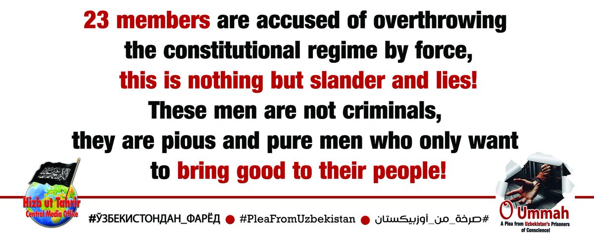 HazwanHamdan8's tweet photo. Release our brothers!

#صرخة_من_أوزبيكستان
#PleaFromUzbekistan
#ЎЗБЕКИСТОНДАН_ФАРЁД https://t.co/m5SqlaMRJK