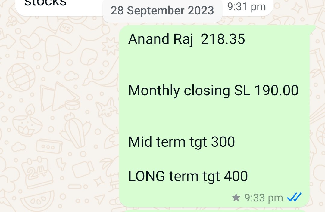 gowtammohan's tweet photo. From 218
552 all time high
From 28 September 2023
May hit 600+
As 200% Returns
#HuntingMultibaggers
#Anantraj https://t.co/S4NBEX8KXr
