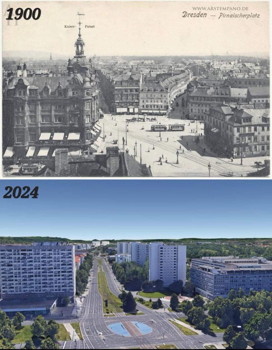 PiwowarczykJ's tweet photo. Der Kaiserpalast war ein neobarockes Geschäftshaus in Dresden. Es war in den Jahren 1895 bis 1897 für den Unternehmer Hermann Ilgen erbaut worden und stand als repräsentativer Kopfbau an der Nordseite des Pirnaischen Platzes zwischen Moritzring und Amalienstraße. https://t.co/C9VIEiXk9w
