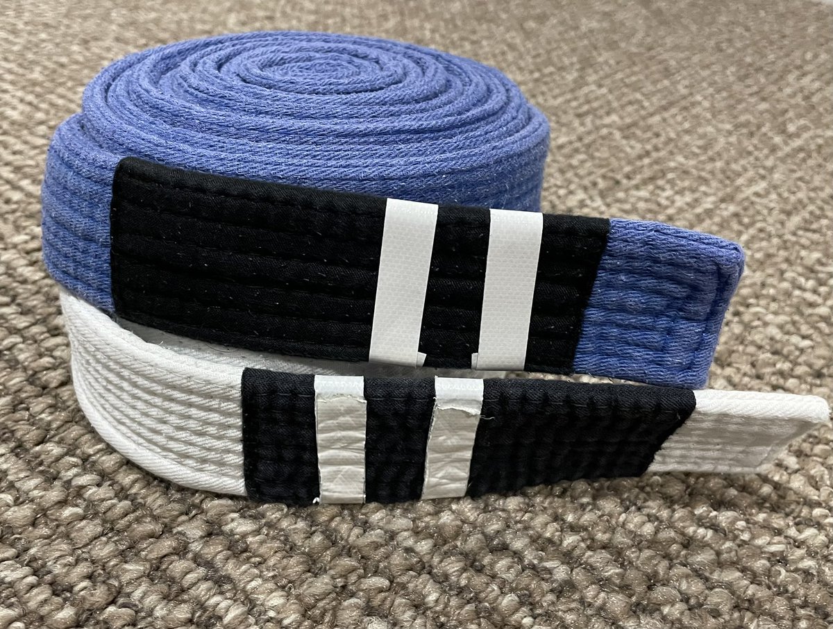 Two stripes added to the blue belt today!