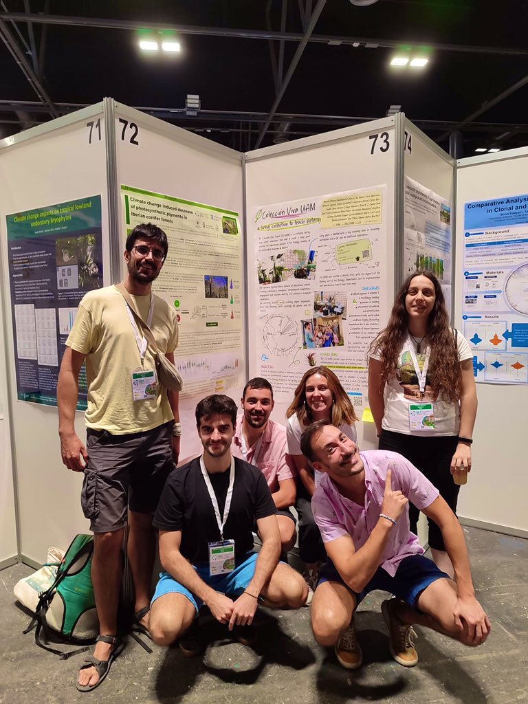 Today is the last opportunity to check out our poster at #IBC2024, but you can always reach out by DM or visit the collection at the Biology building at UAM, Madrid! 🪴 (some members of the team 👇)