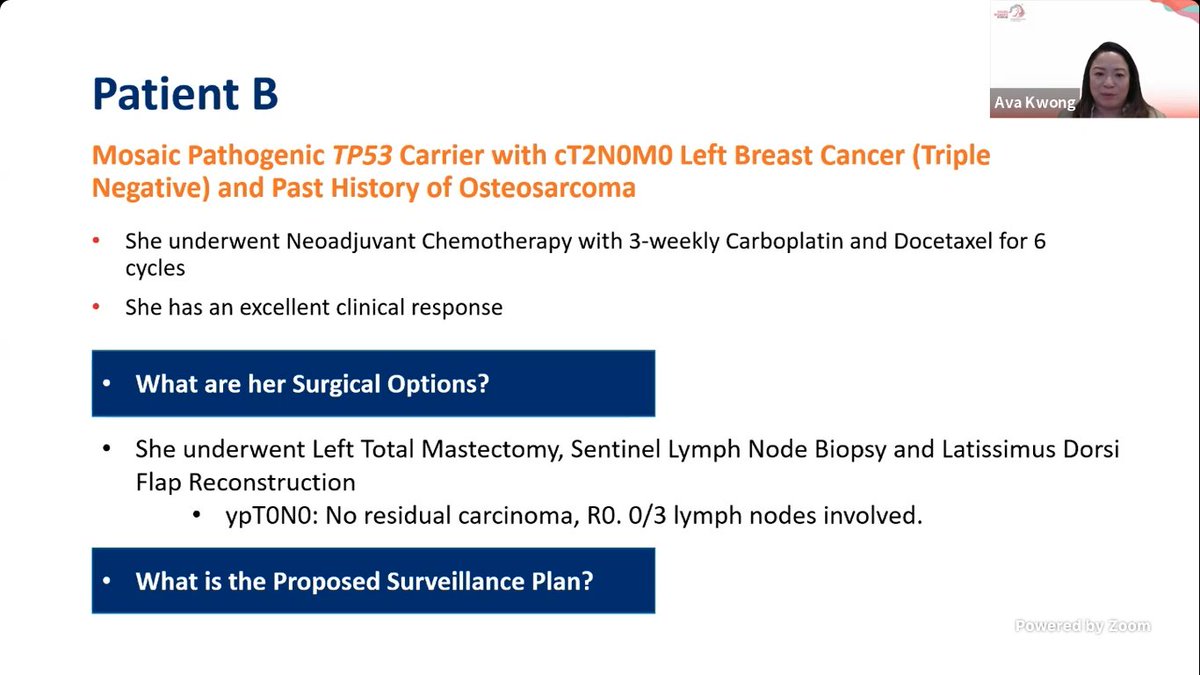 ywforum_'s tweet image. Interesting expert panel at the #YWF2024 Virtual Meeting! Great tumor board discussion on Hereditary Cancer Syndromes beyond BRCA, including Li Fraumeni and Cowden’s Syndromes!