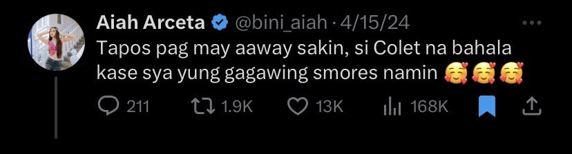 colaiahsniche's tweet photo. it’s admirable how aiah always choose colet when the topic is all abt survival. 

colaiah are definitely the sunshine and sunshine protector. https://t.co/i8lJxvntEh
