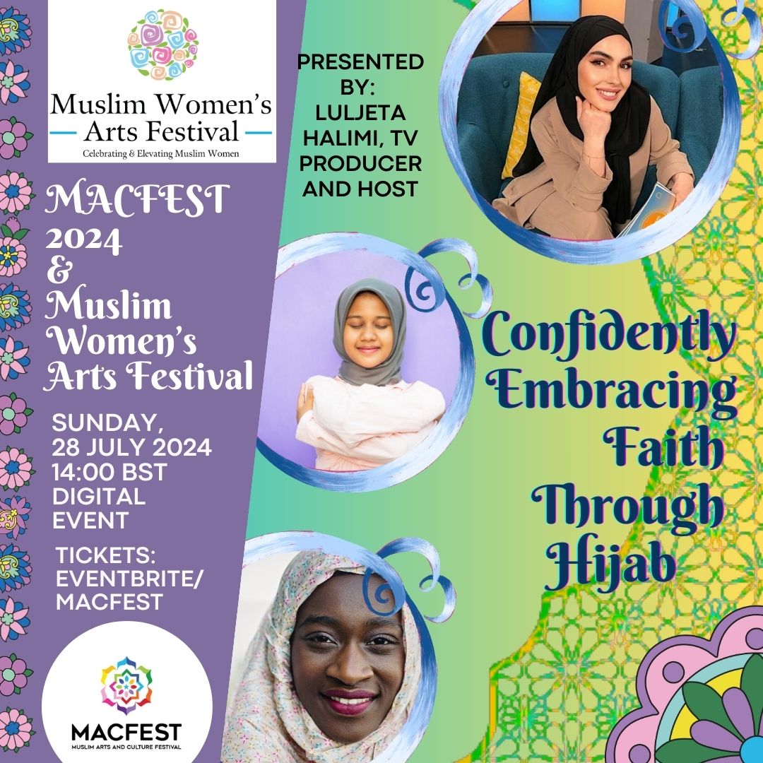 #macfest2024 - join Luljeta Halimi tomorrow at 02:00 pm <a href="/islamchannel/">Islam Channel</a> on this inspiring journey of #faith and #hijab, where confidence takes center stage.Book here:
eventbrite.co.uk/e/confidently-… 
<a href="/MACFESTUK/">Muslim Arts & Culture Festival</a> <a href="/BritishMuslimTV/">British Muslim TV</a>
<a href="/MuslimCulture/">Muslim Culture</a> <a href="/HeritageMuslim/">Muslim Heritage</a> 
<a href="/muslimfashionwk/">MuslimFashionWeek</a>
