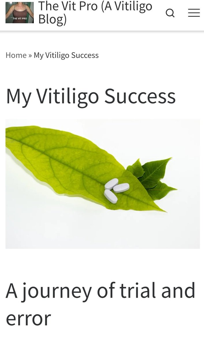Discovering a natural remedy for my #vitiligo was a happy accident. I didn't understand why it worked at the time. But I feel like I've figured a lot out since then: thevitpro.com/my-vitiligo-su…