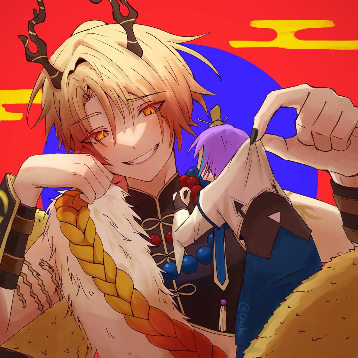 Ruilenxi's tweet image. "You thought you could escape~ ?"#prsk_fa #類司 #ruikasa #プロセカ #神代類 #天馬司