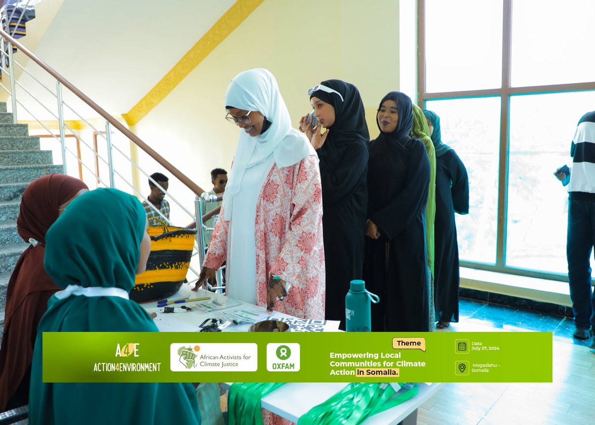 Action for Environment (@action4environ) on Twitter photo Exciting announcement! ๐
<a href="/action4environ/">Action for Environment</a> is hosting a community consultation and workshop to empower local communities for Climate Action in Somalia in collaboration with <a href="/OxfamSomali/">Oxfam Somali</a> and supported by the <a href="/aacj/">stephanie</a>. Exciting announcement! ๐
<a href="/action4environ/">Action for Environment</a> is hosting a community consultation and workshop to empower local communities for Climate Action in Somalia in collaboration with <a href="/OxfamSomali/">Oxfam Somali</a> and supported by the <a href="/aacj/">stephanie</a>.