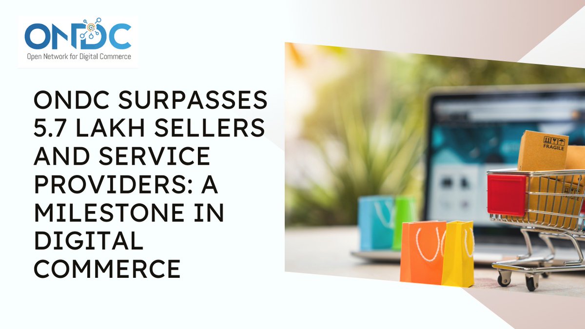 mystartuptvin's tweet photo. ONDC Surpasses 5.7 Lakh Sellers and Service Providers: A Milestone in Digital Commerce

To read the full article, click here: 
https://t.co/5hYd0G1GOO

#ONDC #DigitalCommerce #IndiaEcommerce #DigitalEconomy @ONDC_Official @JitinPrasada @Mou 
@IndianPSUs @delhivery @Paytm @PhonePe @Uber_India @IDFCFIRSTBank @KotakBankLtd @ShiprocketIndia @DunzoIt @tata_neu @HDFC_Bank @IDFCFIRSTBank @KarnatakaBank @majsunilshetty @mystartuptvin
