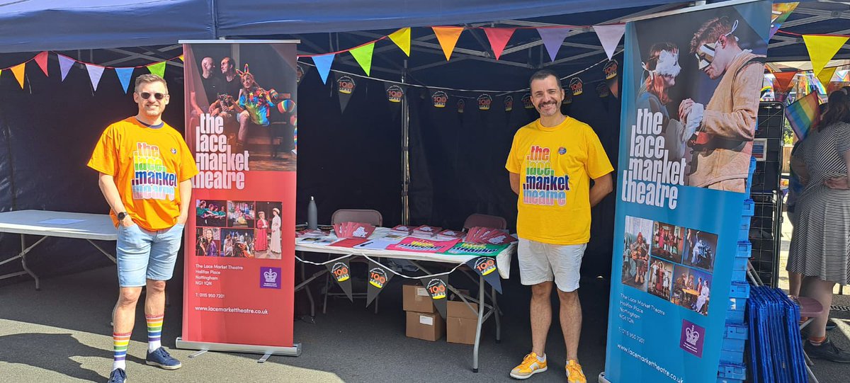 We’re at #NottsPride today! Do come down and say hello at our stand on Avenue B in Sneinton Market! #Pride