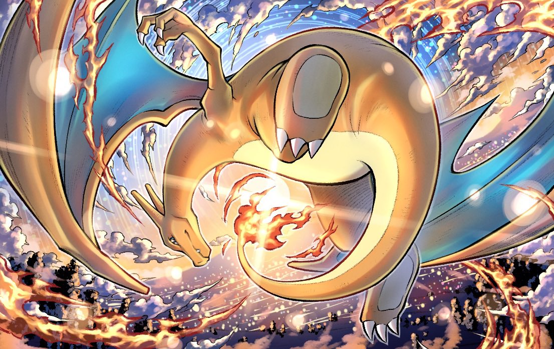 Akamine_Naoki's tweet image. Pokémon Trading Card Game
イラストレーションコンテスト 2024

二次審査通過ならずでしたが、お気に入りのリザードンです！ありがとうございました！

Although it didn&apos;t pass the second round of selection, this is my favorite Charizard!Thank you very much!

#PTCGIC2024   #ポケカイラコン