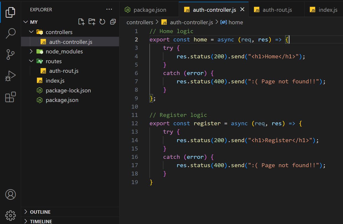kartikmishra01_'s tweet image. Just learned how to keep my codebase clean and organized using controllers and routers in separate files! 🚀 #WebDevelopment #CodeOrganization #DeveloperLife
