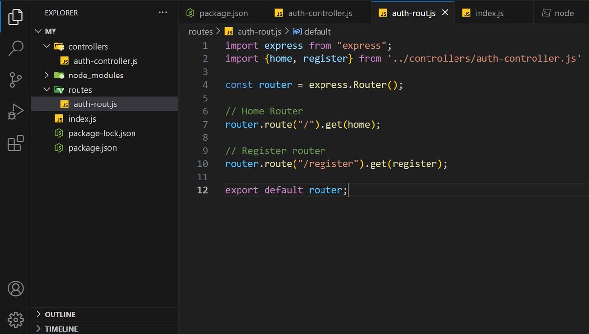 kartikmishra01_'s tweet image. Just learned how to keep my codebase clean and organized using controllers and routers in separate files! 🚀 #WebDevelopment #CodeOrganization #DeveloperLife