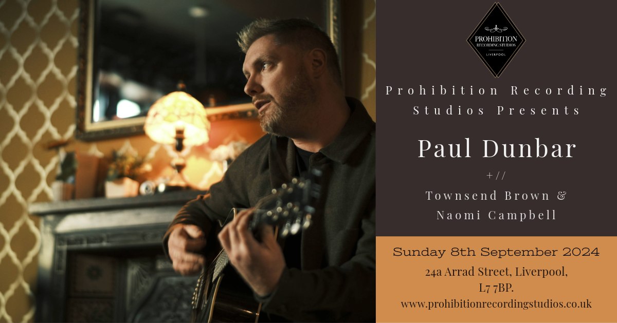 Liverpool Acoustic (@lpoolacoustic) on Twitter photo Saturday 8th September - <a href="/pauldunbarmusic/">Paul Dunbar & The Black Winter Band</a> will be performing at <a href="/ProhibitionLive/">Prohibition Recording Studios</a> with support from <a href="/NaiCampbelMusic/">Naomi Campbell Music</a> and Townsend Brown.
Doors 7pm - Advance tickets are available now. prohibitionrecordingstudios.co.uk/events/paul-du… Saturday 8th September - <a href="/pauldunbarmusic/">Paul Dunbar & The Black Winter Band</a> will be performing at <a href="/ProhibitionLive/">Prohibition Recording Studios</a> with support from <a href="/NaiCampbelMusic/">Naomi Campbell Music</a> and Townsend Brown.
Doors 7pm - Advance tickets are available now. prohibitionrecordingstudios.co.uk/events/paul-du…
