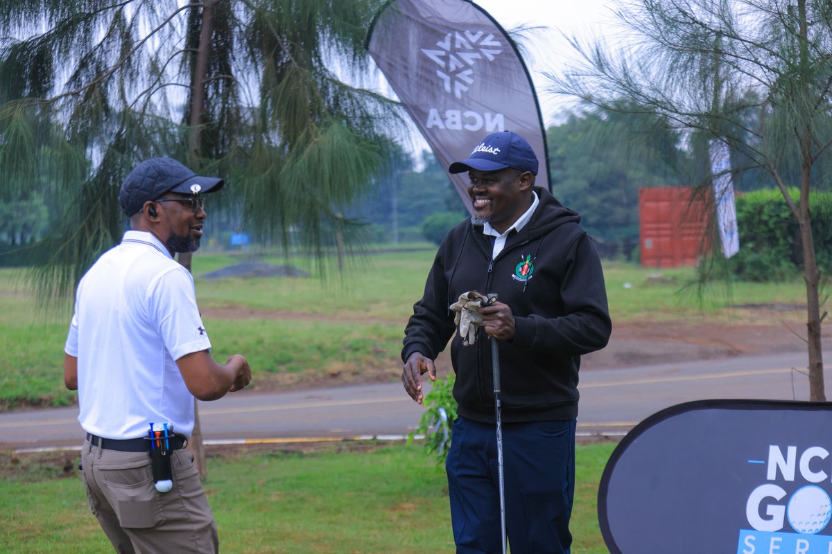 NCBABankKenya's tweet photo. Great friendships are made on the course! 🙌🏾 

The #NCBAGolfSeries 12th leg qualifier tournament is more than just a game, it's also a chance for players and enthusiasts alike to foster camaraderie 
#GoForIt #NCBATwendeMbele https://t.co/hdsz7DSjXN