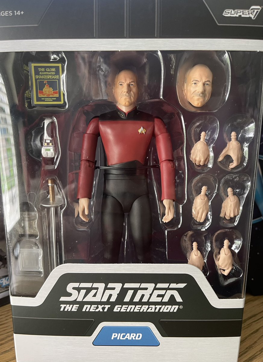 thegeekscave's tweet photo. Super7 TNG Picard now available. The detail is insane on this figures! Worf also available and preorders open for crew. 
#StarTrek #super7 #StarTrekTNG https://t.co/2tdG6f3Y6M