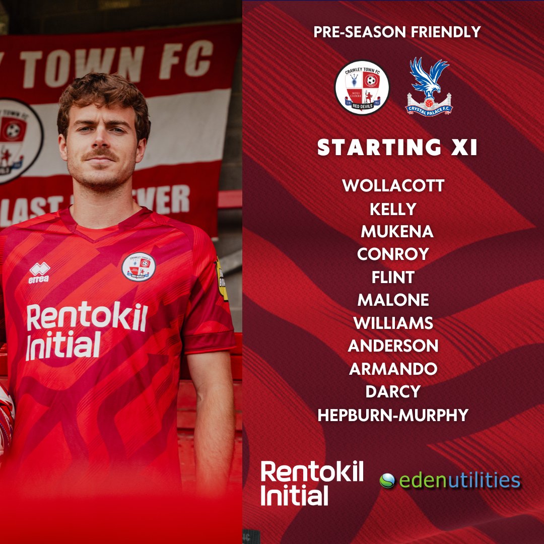 crawleytown's tweet photo. 👊 Today's starting lineup!

#TownTeamTogether🔴 https://t.co/Ta1O8uNcAU